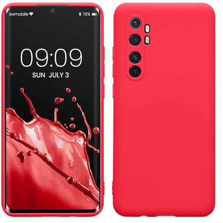 kwmobile Custodia Compatibile con Xiaomi Mi Note 10 Lite Cover - Back Case per Smartphone in Silicone TPU - Protezione Gommata - rosa shocking