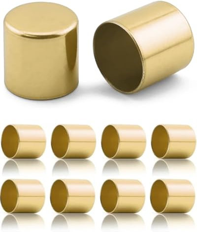 UYRVAPE 10pcs Endkappen aus Metall für 8mm PPM Seil, Tau, Schmuck, Kordelende bei Hundeleine, Halsband, Kette, Schmuck Säule Leder Kabel Endkappen Kabel Endkappen Kabelende Für Schmuckherstellung