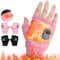 Bobety Heated Gloves for Women Men, Heated Gloves Rechargeable, Heated Work Gloves - 3-Speed Adjustable Heated Riding Gloves, Rechargeable Fingerless, Half-Finger, Fast Heating (Pink)
