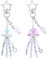 Telooco 2 Stück Quallen Schlüsselanhänger Aesthetic Süße Taschenanhänger Damen Mini Bag Charm Qualle Anhänger Schlüssel Y2K Schlüsselanhänger Acryl Perlen Anhänger für Kamera Geldbörse Gepäck