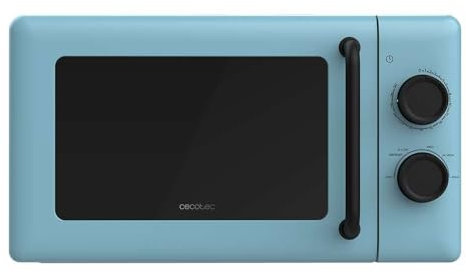Cecotec Forno a Microonde Meccanico da 20 Litri Proclean 3010 Blue. 700 W, 6 Livelli Di Potenza, Modalità Sbrinamento, Segnale Di Fine Cottura, Lampada Interna, Timer Fino A 30 Minuti, Design Blu