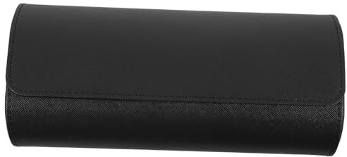 BESPORTBLE Runde Uhrenbox Mit Fächern Uhrenetui Aus Retro-pu-leder Tragbarer Uhrenorganisator Für Heimgebrauch Und Unterwegs Schmuckuhr-organizer Mit Sauberen Nähten Platz Für Uhren Und Zubeh