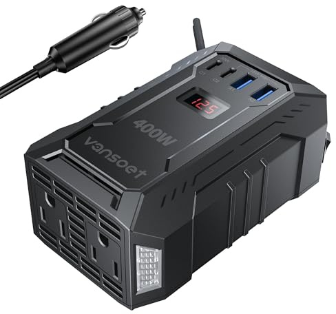 Vansoet 400W Auto Wechselrichter für Fahrzeuge DC 12V auf AC 110V Wechselrichter