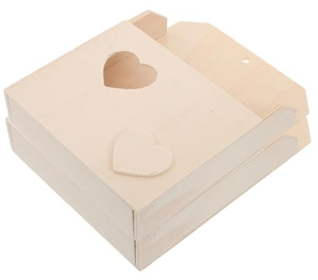 Yardwe 2stücke Teiliges Unfertige Holzbriefkästen Für Junge Mädchen Diy Holzbox Für Kreative Projekte Dekorative Briefkasten Für Zuhause Und Spielecke