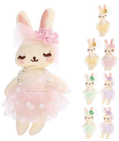 Yardwe 8stücke Kleines Stoffhase Als Osterhasen-Ballerina-Puppe Winzige Plüschtiere Für Junge Mädchen Weicher Osterhase Als Spielzeughasen Niedliches Kuscheltier Für Mädchen Plüschhase
