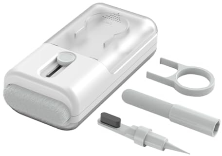 Gatuida Multifunktionales Reinigungsset für Headsets und Tastaturen mit Bürste Reinigungstuch und Keycap Puller Kompatibel mit Kabellosen Kopfhörern Smartphones Computern und Kameras mit
