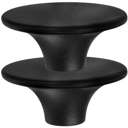 Homoyoyo Bakelit Deckelgriff Schwarz Hitzebeständig und 2 Stück Stabile Topfdeckelgriffe Leicht zu Reinigen für Glasdeckel für Ofen und Wok
