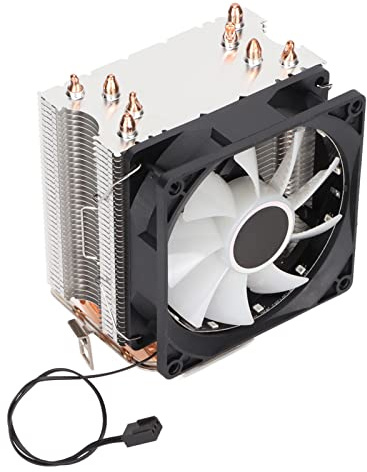 Bewinner Refroidisseur de Processeur avec Caloducs à Contact Direct, éclairage RVB, Faible Bruit de 20 DB, Flux d'air de 38 CFM pour LGA 775/1155/1156/1366/2011 et AM2/AM3 (ventilateur unique)