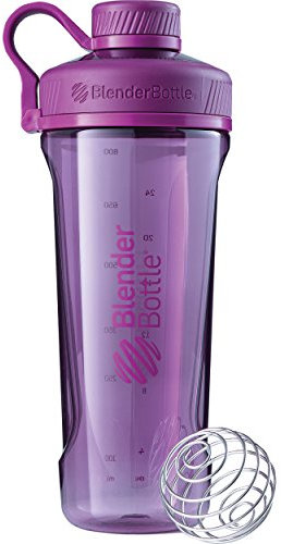 BlenderBottle Radian Tritan Trinkflasche mit BlenderBall, geeignet als Eiweiß Shaker, Protein Shaker, Wasserflasche, BPA frei, skaliert bis 700 ml, Fassungsvermögen 940 ml, lila