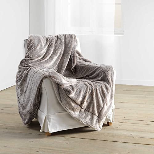 Douceur d'Intérieur, Plaid (180 x 220 cm) Antartic Choco, Imitation Fourrure