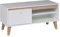 Mirjan24 TV-Schrank Oviedo RTV100, TV-Tisch im skandinavischen Stil, TV-Lowboard, Fernsehschrank, Fernsehtisch, TV-Bank, TV-Möbel (Weiß Matt/San Remo Eiche Hell)