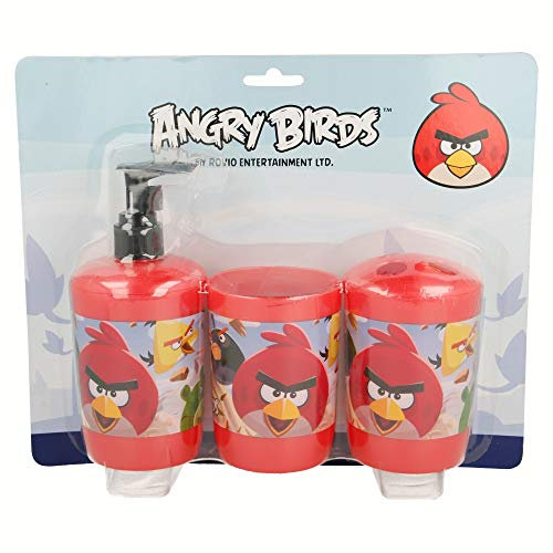 Stor 3-teiliges Badezimmer-Set. Angry Birds
