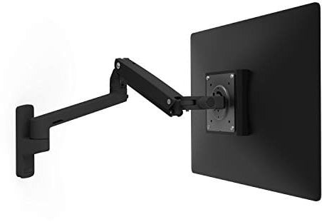 ERGOTRON MXV Monitor Arm in Schwarz - Wandhalterung mit patentierter CF-Technologie für Bildschirme bis ca. 34 Zoll BZW, 3,2-9,1kg, 33cm Höhenverstellung, VESA Standard, 10 Jahre Garantie