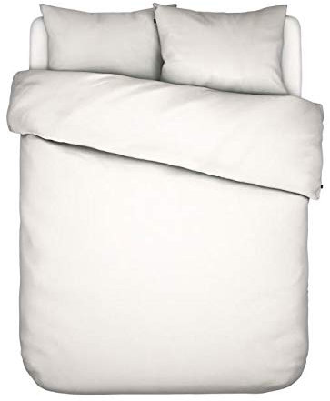 ESSENZA Bettwäsche Minte Weiß, 155x220 + 1x 80x80 cm - 100% Baumwollsatin 300TC - Uni