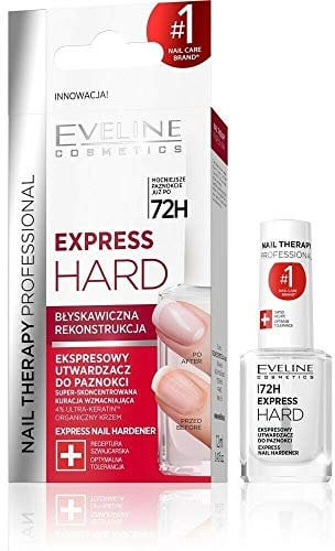 Eveline Cosmetics Nail Therapy Professional Express Nail Hardener with POWER-NAIL™ & Ultra-Keratin™ - Instant Nail Repair & Strengthening Treatment, 12ml