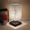 Lampe de table, lampe de chevet avec base en bois, culot E27, lampe sur pied vintage moderne sur table, abat-jour carré en tissu, pour chambre à coucher, salon, hôtel, café