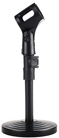 Soporte para micrófono de sobremesa ajustable con base de metal antideslizante para radio estudio