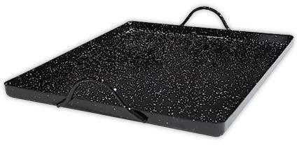 DOJA Barcelona | Herd Backblech Emailliert 42x32 | Maronen/Kuchen/Pizza Grillblech Rechteckig Kuchenblech Ofenblech Fettpfanne Backofen | Backen Zubehör Blech Grillplatte | Backofenblech Grillpfanne