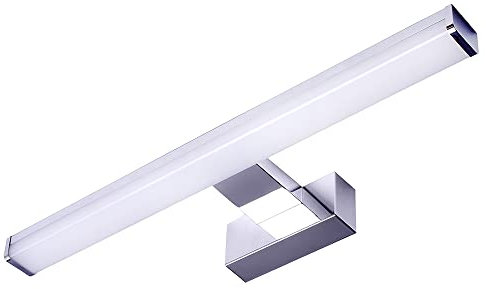 a aleda Applique LED pour salle de bain, miroirs, tableaux, peintures murales, maquillage, etc. Tonalité de lumière neutre 8W 4000K. style moderne, simple et élégant. 40cm IP44 étanche, Blanc