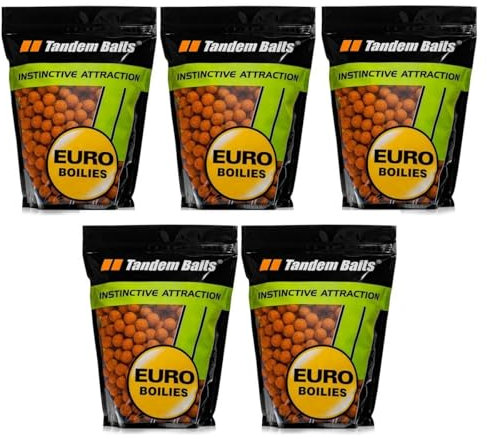 Tandem Baits Karpfen Futter Angelfutter Futterboilies Karpfenboilies Euro Boilies 5-er Set 16 mm 1 kg Scopex