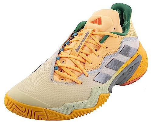 adidas Herren Barricade Racket Mag X Miapulco Tennisschuhe, Wei get nt Taupe Metallic Acid Orange, 46 2/3 EU