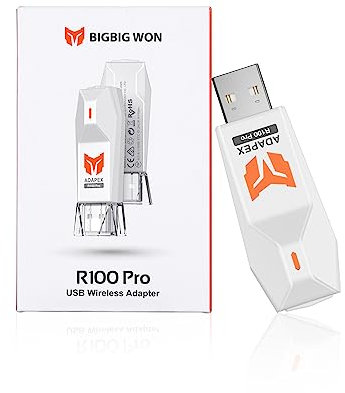 BIGBIG WON R100 Pro Controller Adapter, Wireless Adapter for Xbox One X|S/Xbox Series X|S/Xbox Elite Series 2/PS4/PS5/Switch Playing on Win10&11/Switch/PS4, Turbo Wireless Controller Adapters