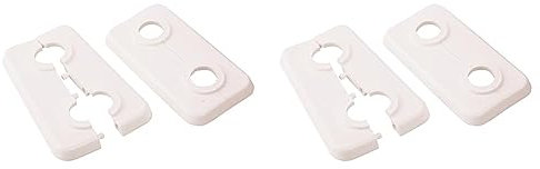 Sanitop-Wingenroth Doppel-Klapprosette für Heizungsrohre | 15 mm oder Typ 1/4 '' | 2er-Set | Rosette | Abdeckung für Heizungsrohre | Weiß | 27497 5 (Packung mit 2)