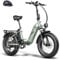 Fafrees FF20 POLAR Electric Bicycle, 20 * 4.0 Inch City Electric Bike, 2 * 10.4 Ah Removable Batteries E-bike, Folding Electric Mountain Bike for Adults, Power Assist 70-150KM, Green
