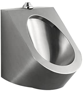 Wall-Mounted Stainless Steel Commercial Flushing urinals, Men's Public Toilet Automatic Induction urinals,Wall Drainage/Floor Drainage,Used in Homes, Hotels, Schools (Package a)