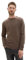 TOM TAILOR Herren Basic Crewneck Pullover aus Baumwolle, 36303 - Wood Brown Melange, XXXL