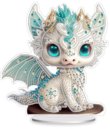 Fiorky 5D DIY Diamond Painting 12 Tierkreis Tischdeko Set, Drachen Diamant Malerei Tischdeko Tiere, Chinese Zodiac Diamant Painting Tisch Deko Ornament Geschenk
