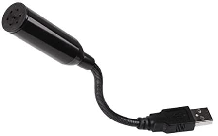 UKCOCO Kleiner USB mit Geräuschunterdrückung Mikrofon für PC und Laptop | Schwarz, Harte Kunststoff und Metallausführung, Hohe Empfindlichkeit, Plug And Play für Chat und Videokonferenzen