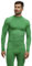 FALKE Herren Baselayer-Shirt Wool-Tech Round Neck M L/s Sh Wolle Funktionsmaterial schnelltrocknend 1 Stück, Grün Grass Green 7014 Trend, S