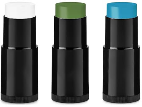 Tiardey 3 Piezas de Pintura Facial de Payaso, Kit de Pintura a Base de Aceite, Base de Pintura de Cobertura Completa para Disfraz Cosplay