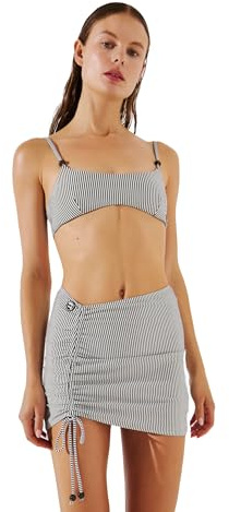 Karl Lagerfeld Damen Ikon Stripe Mini Adjst Pareo