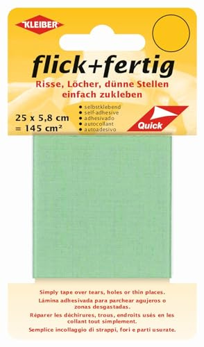 Kleiber flick und fertig, selbstklebender Flicken, Risse, Löcher, dünne Stellen einfach zukleben, Nylon zuschneidbar, (25 x 5,8 cm)