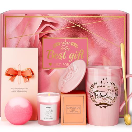 Eletorot Happy Birthday Gifts for Women: Unique Presents Basket Set for Wife, Sister, Daughter, Nan, Her, Personalised Ladies Hamper Pamper Coffee Cups for Christmas, Valentines, Mothers Day