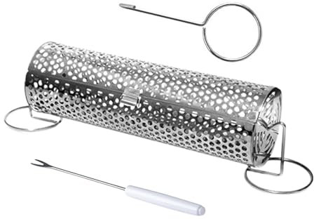 Cestello per griglia in acciaio inossidabile, cestello antiaderente per griglia girevole, cestino regolabile per barbecue, lavabile in lavastoviglie, da cucina multifunzionali, rete per