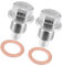 Hihaha Auto Motor Magnetische Ölablassschraube M12x1,5W/Unterlegscheibe (2 Stück) Langlebiges Material