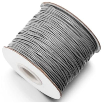 Wisafory Wachsschnur Lederband Lederschnur Leder Seil Lederriemen Lederbänder Bastelschnur für Schmuckherstellung Armbänder Basteln Dekorieren DIY-Projekte Nähen Silbergrau 1mm x 10M