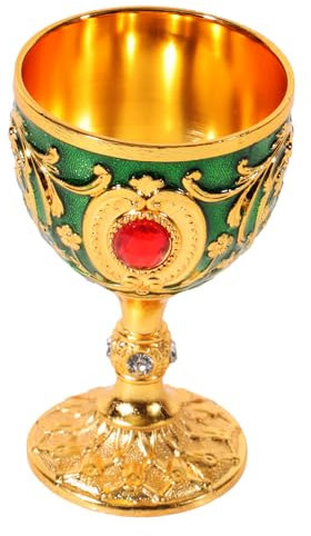 WATIIFUFU Elegant Embossed Drinking Cup European Style Liqueur Goblet for Home Bar and Weddings Design for Campfires and Parties Display