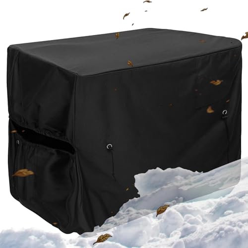 Copertura per pompa di calore per piscina, unità esterna per condizionatore d'aria, copertura impermeabile per attrezzature da piscina, tessuto Oxford isolato con 8 coulisse, copertura invernale