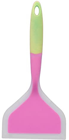 Baxnore Kitchen Silicone Spatula, Silicone Wide Spatula, Non Stick Cooking Shovel, Lightweight Frying Spatula, Multipurpose Cooking Spatula for Home Kitchen (Purple Shovel Head)