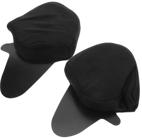 Windschutz Ohrenschützer aus Stoff für Motorradhelm und Radfahren | Schwarz, Bequeme Universalpassform, Regen und Windschutz, 2 Stück für Biking und Motorradfahren