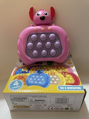Jouet Sensoriel Pop It Stitch, Jeu de Vitesse avec Lumières, Push Bubble Fidget Rose