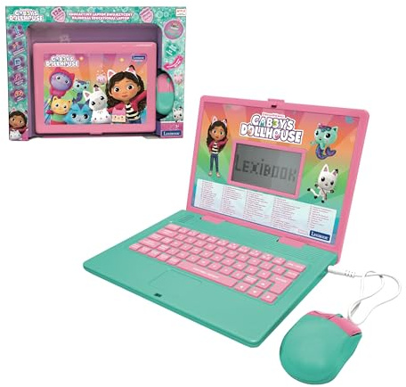 Lexibook, Gabby Puppenhaus, Zweisprachiger Lerncomputer ENGLISCH/POLNISCH, Kinderspielzeug mit 124 Sprachaktivitäten, Rosa/Blau, JC598GDHi17