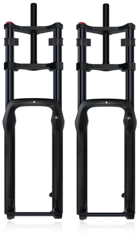WIQUYBML Bike Suspension Fork 26 5.0 Tire Fat 1-1/8 Straight Disc Brake Electric Air Travel 190mm Thru Axle 15 * 150mm Front Forks Damping Adjust For Snow/DH/Beach