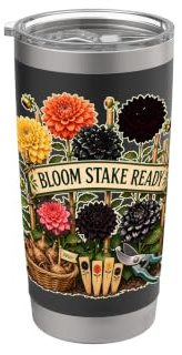 Bloom Stake Ready Dahlia Row Stainless Steel Insulated Tumbler