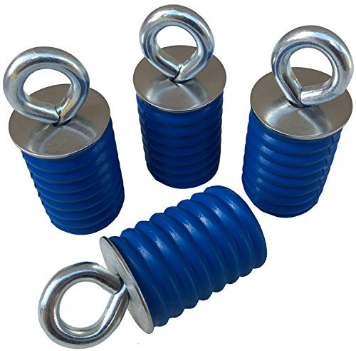 GripPRO Lot de 4 ancrages d'arrimage pour VTT, compatibles avec Polaris Ranger et General, en acier inoxydable 316, verrou rotatif, équipement sécurisé pour les activités de plein air