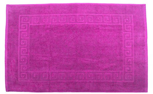 Julie Julsen Badvorleger 70 x 120 cm Premium Qualität 900 gm2 in aktuellen Farben und 4 Größen aus Baumwolle Badematte Badteppich Duschvorleger Design Spirale Pink